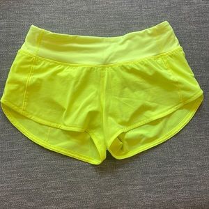 Brand new (without tags) highlight yellow speed up 2.5” shorts